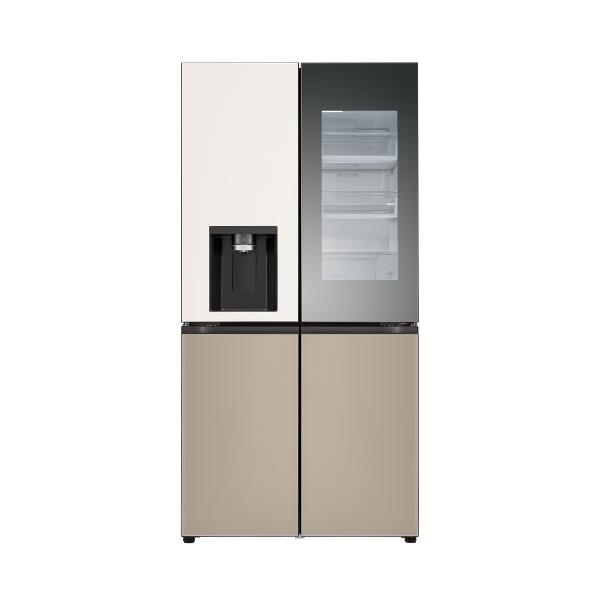 디오스 오브제컬렉션 노크온 얼음정수기냉장고 820L 베이지 / 클레이 브라운